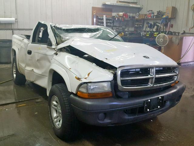 1D7FL16K04S576591 - 2004 DODGE DAKOTA SXT WHITE photo 1