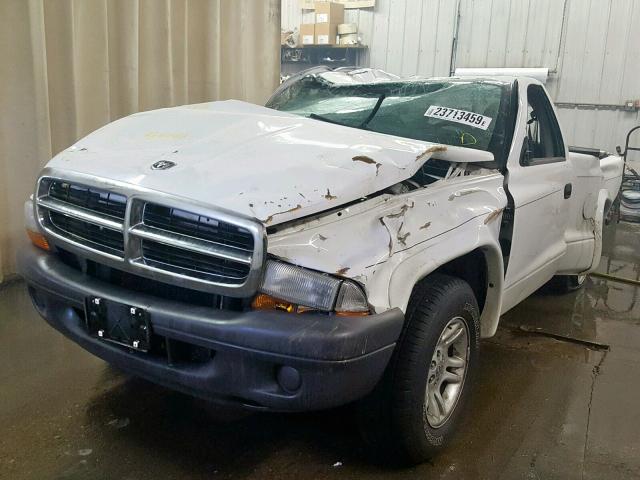 1D7FL16K04S576591 - 2004 DODGE DAKOTA SXT WHITE photo 2