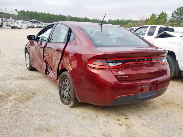 1C3CDFAA9FD374902 - 2015 DODGE DART SE BURGUNDY photo 3