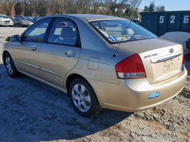 KNAFE221895658899 - 2009 KIA SPECTRA EX GOLD photo 3