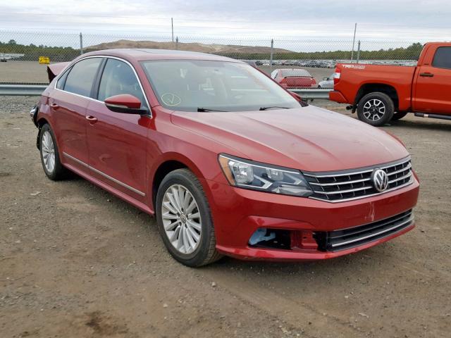 1VWBT7A36HC043685 - 2017 VOLKSWAGEN PASSAT SE MAROON photo 1