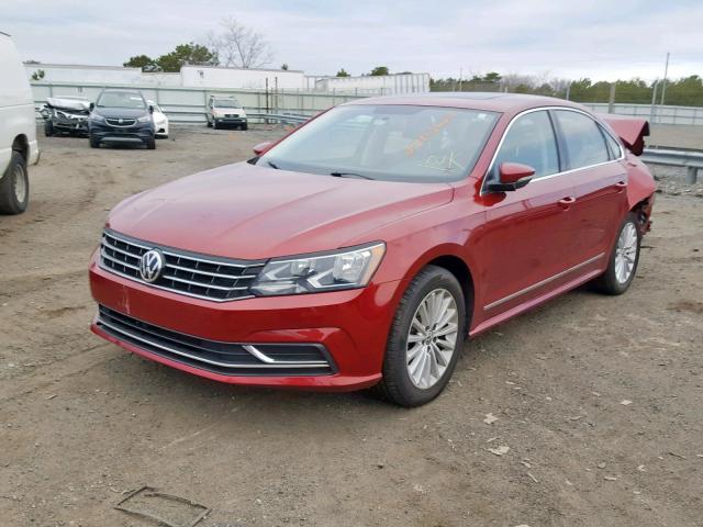 1VWBT7A36HC043685 - 2017 VOLKSWAGEN PASSAT SE MAROON photo 2