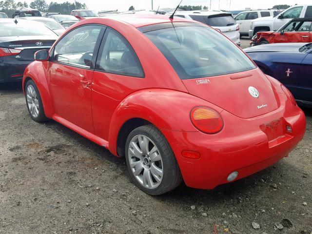 3VWCD21CX3M442420 - 2003 VOLKSWAGEN NEW BEETLE RED photo 3