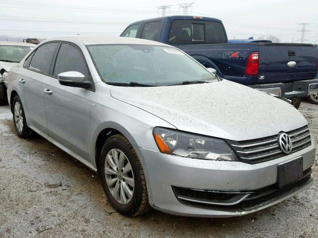 1VWAH7A30DC147497 - 2013 VOLKSWAGEN PASSAT S SILVER photo 1