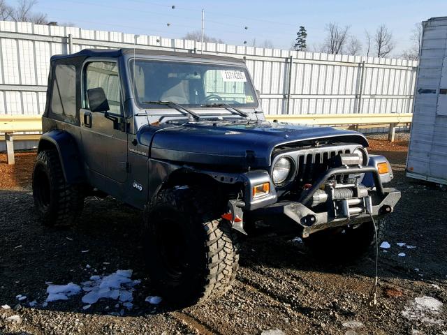 1J4FA49S52P733281 - 2002 JEEP WRANGLER / BLUE photo 1