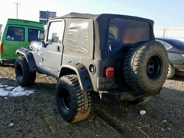 1J4FA49S52P733281 - 2002 JEEP WRANGLER / BLUE photo 3