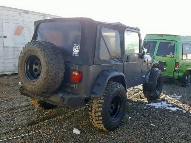 1J4FA49S52P733281 - 2002 JEEP WRANGLER / BLUE photo 4