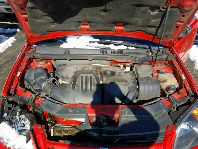 1G1AK12F857574083 - 2005 CHEVROLET COBALT RED photo 7