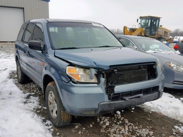 2HKYF18157H525539 - 2007 HONDA PILOT LX TEAL photo 1