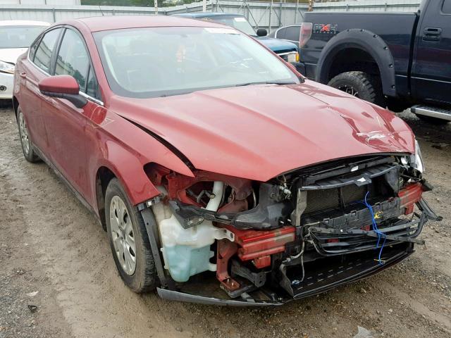3FA6P0G70ER350119 - 2014 FORD FUSION S RED photo 1