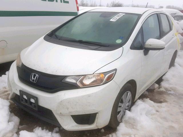 JHMGK5H50HS012377 - 2017 HONDA FIT LX WHITE photo 2