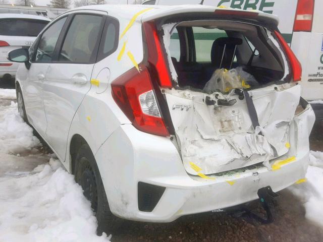 JHMGK5H50HS012377 - 2017 HONDA FIT LX WHITE photo 3