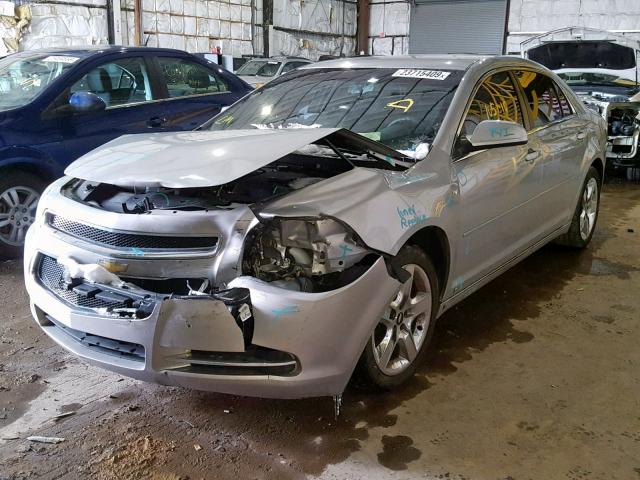1G1ZH57B88F186019 - 2008 CHEVROLET MALIBU 1LT SILVER photo 2