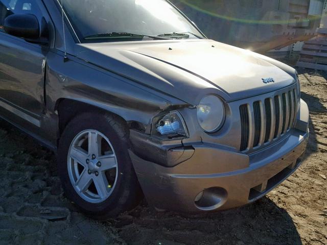 1J8FT47088D648682 - 2008 JEEP COMPASS SP ნაცრისფერი ფოტო 9