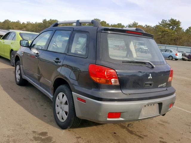 JA4LZ31F04U005182 - 2004 MITSUBISHI OUTLANDER BLACK photo 3