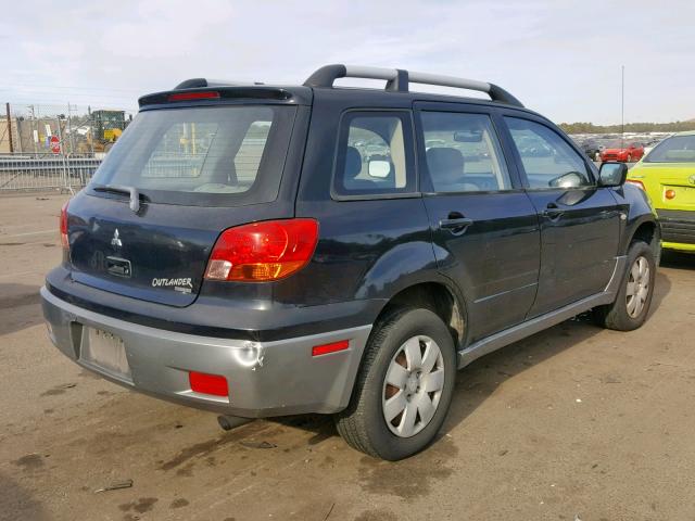 JA4LZ31F04U005182 - 2004 MITSUBISHI OUTLANDER BLACK photo 4