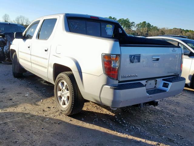 2HJYK16527H529666 - 2007 HONDA RIDGELINE SILVER photo 3