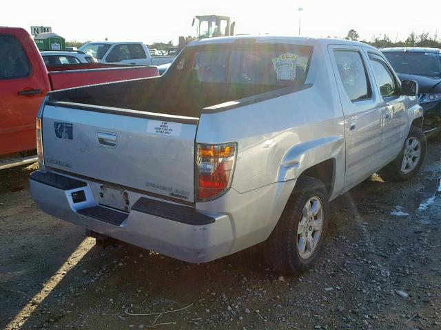 2HJYK16527H529666 - 2007 HONDA RIDGELINE SILVER photo 4