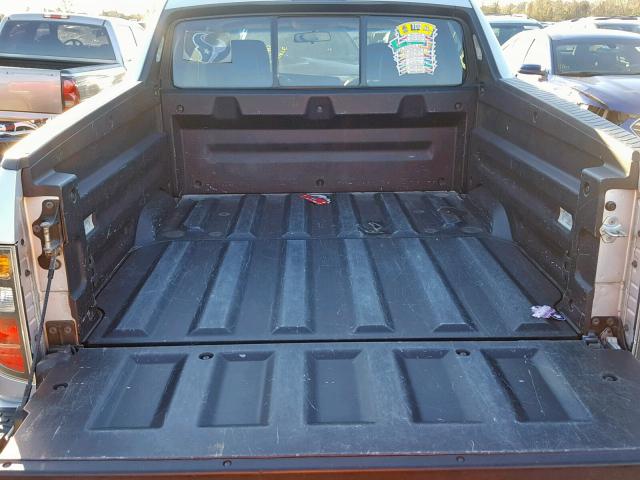 2HJYK16527H529666 - 2007 HONDA RIDGELINE SILVER photo 9