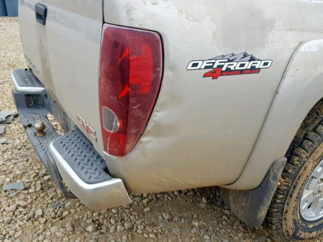 1GTDT136758197112 - 2005 GMC CANYON SILVER photo 9