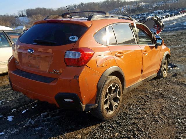 JF2GPAWC4E8250353 - 2014 SUBARU XV CROSSTR ORANGE photo 4