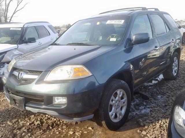 2HNYD18985H539785 - 2005 ACURA MDX TOURIN GREEN photo 2