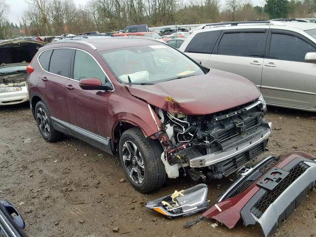 2HKRW2H94JH659546 - 2018 HONDA CR-V TOURI BURGUNDY photo 1