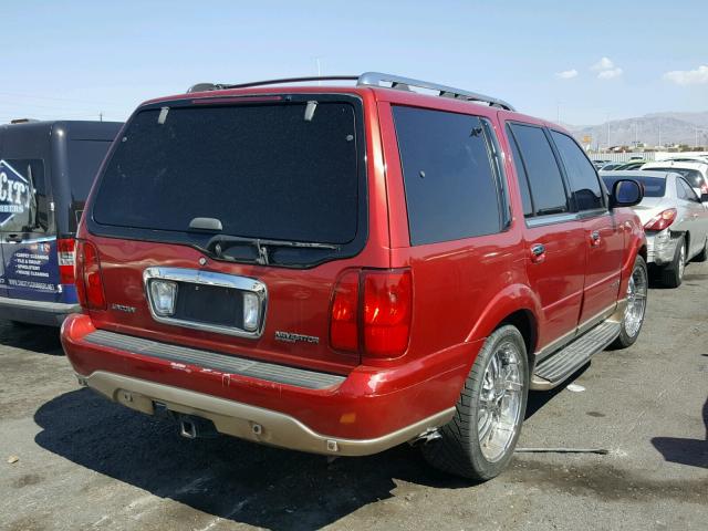 5LMPU28A8YLJ14973 - 2000 LINCOLN NAVIGATOR RED photo 4