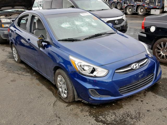 KMHCT4AE2GU014115 - 2016 HYUNDAI ACCENT SE BLUE photo 1