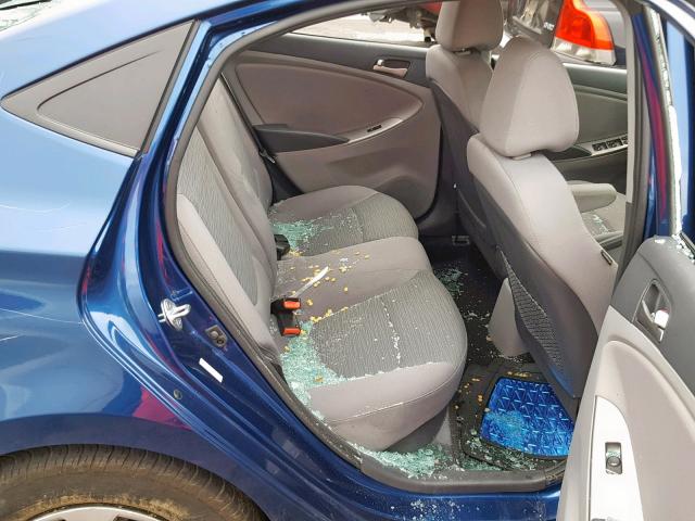 KMHCT4AE2GU014115 - 2016 HYUNDAI ACCENT SE BLUE photo 6