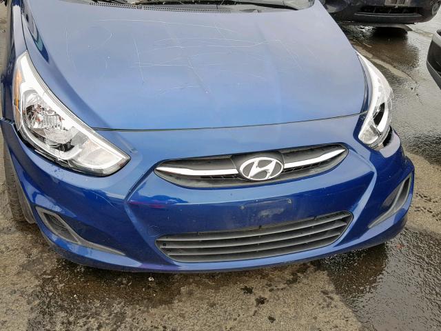 KMHCT4AE2GU014115 - 2016 HYUNDAI ACCENT SE BLUE photo 9