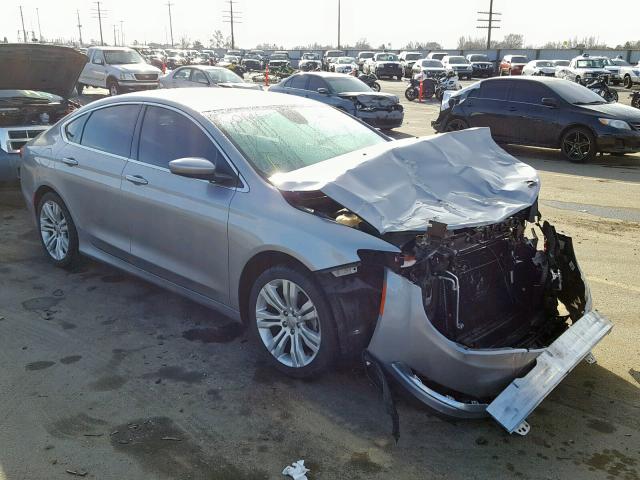 1C3CCCABXFN582517 - 2015 CHRYSLER 200 LIMITE SILVER photo 1