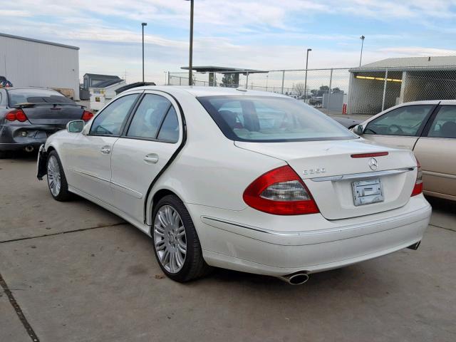 WDBUF56X98B315492 - 2008 MERCEDES-BENZ E 350 WHITE photo 3