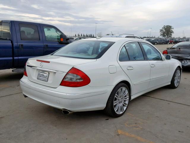 WDBUF56X98B315492 - 2008 MERCEDES-BENZ E 350 WHITE photo 4