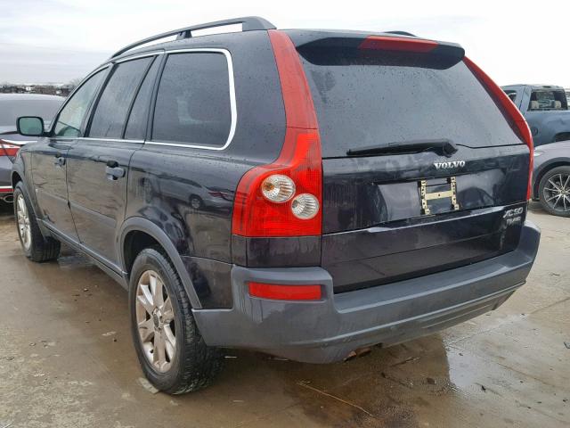 YV1CZ91H931006299 - 2003 VOLVO XC90 T6 BLACK photo 3