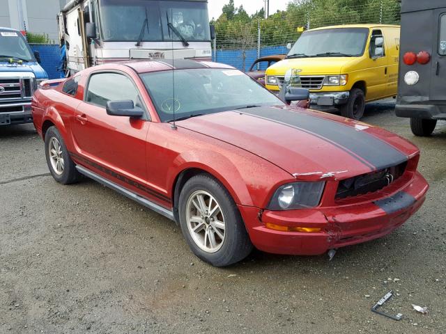 1ZVFT80N655135499 - 2005 FORD MUSTANG MAROON photo 1