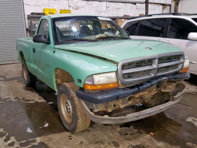 1B7GG26X7YS687262 - 2000 DODGE DAKOTA GREEN photo 1