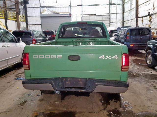 1B7GG26X7YS687262 - 2000 DODGE DAKOTA GREEN photo 9