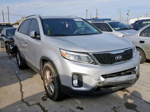 5XYKT3A67FG630170 - 2015 KIA SORENTO LX SILVER photo 1