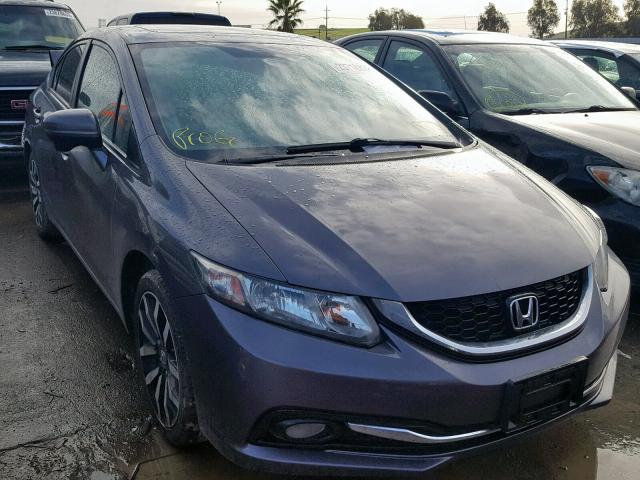 2HGFB2F97FH530042 - 2015 HONDA CIVIC EXL GRAY photo 1