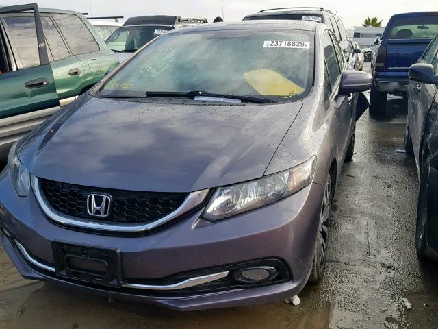 2HGFB2F97FH530042 - 2015 HONDA CIVIC EXL GRAY photo 2