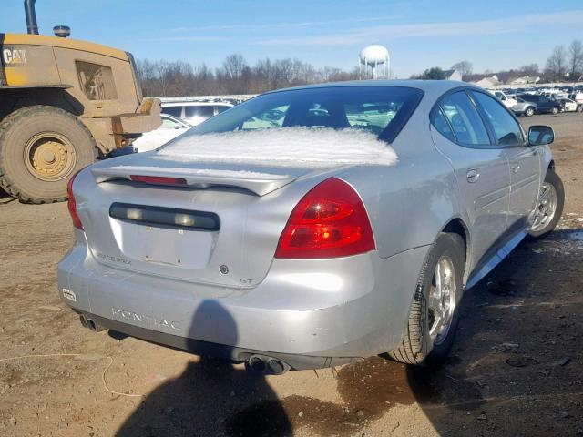 2G2WS522X41363307 - 2004 PONTIAC GRAND PRIX SILVER photo 4