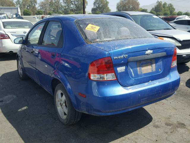 KL1TG56666B652451 - 2006 CHEVROLET AVEO LT BLUE photo 3