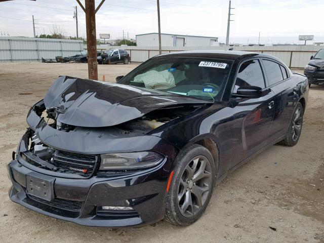 2C3CDXHG7FH848123 - 2015 DODGE CHARGER SX BLACK photo 2