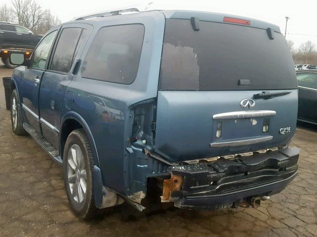 5N3ZA0NE3AN900536 - 2010 INFINITI QX56 BLUE photo 3