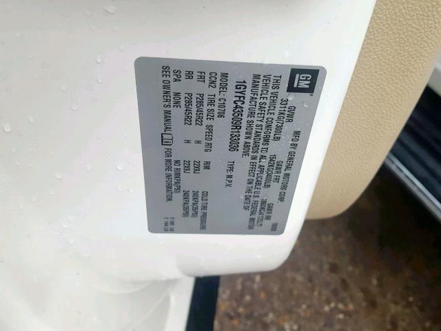 1GYFC43509R133036 - 2009 CADILLAC ESCALADE H CREAM photo 10