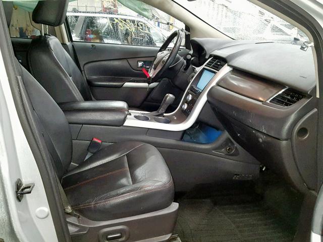 2FMDK3JC1BBB38908 - 2011 FORD EDGE SEL SILVER photo 5