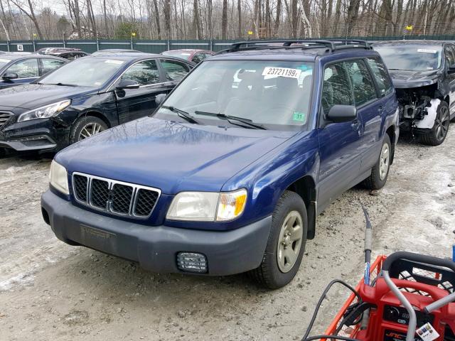 JF1SF63521H721575 - 2001 SUBARU FORESTER L BLUE photo 2