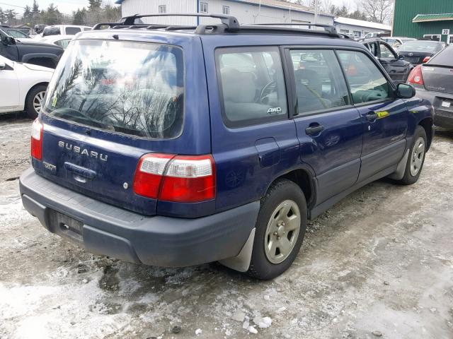 JF1SF63521H721575 - 2001 SUBARU FORESTER L BLUE photo 4