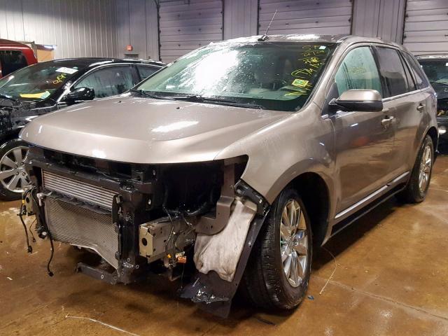 2FMDK3K97DBB21889 - 2013 FORD EDGE LIMIT BROWN photo 2